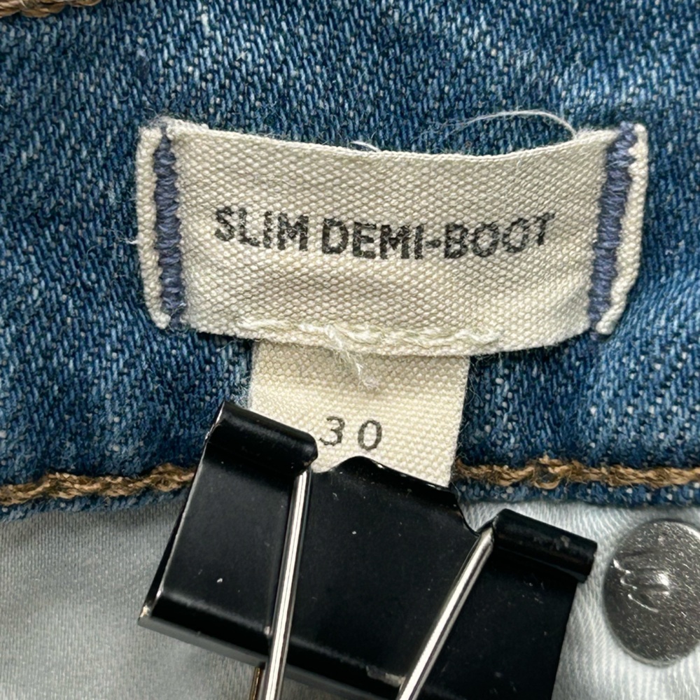 Madewell Slim Demi Boot Cut Jeans Size 30 Light Wash Denim Office Summer 30x25‎ - Picture 12 of 13